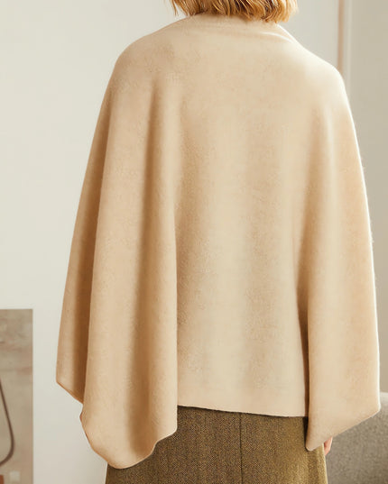 Autumn  &  Winter  Luxury 100% Pure Cashmere Cape , Warm Casual Versatile Fashion Style, solid color with no tassel cape