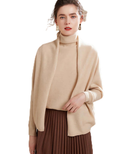 100% Cashmere Women's Casual Solid Color Cardigan, Early Autumn Design Thin Cardigan, Long-Sleeved Sweater Coat