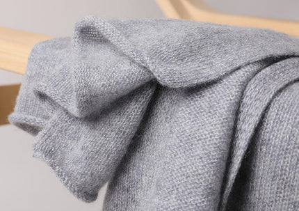 100% Women's Cashmere Scarf, Women's Warm Casual Scarf, Knitted Cashmere Shawl With Rolled Edge