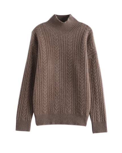 100% Luxury Women's Pure Cashmere Loose Knit Pullover Sweater ,Everything With Casual Temperament Cashmere Sweater