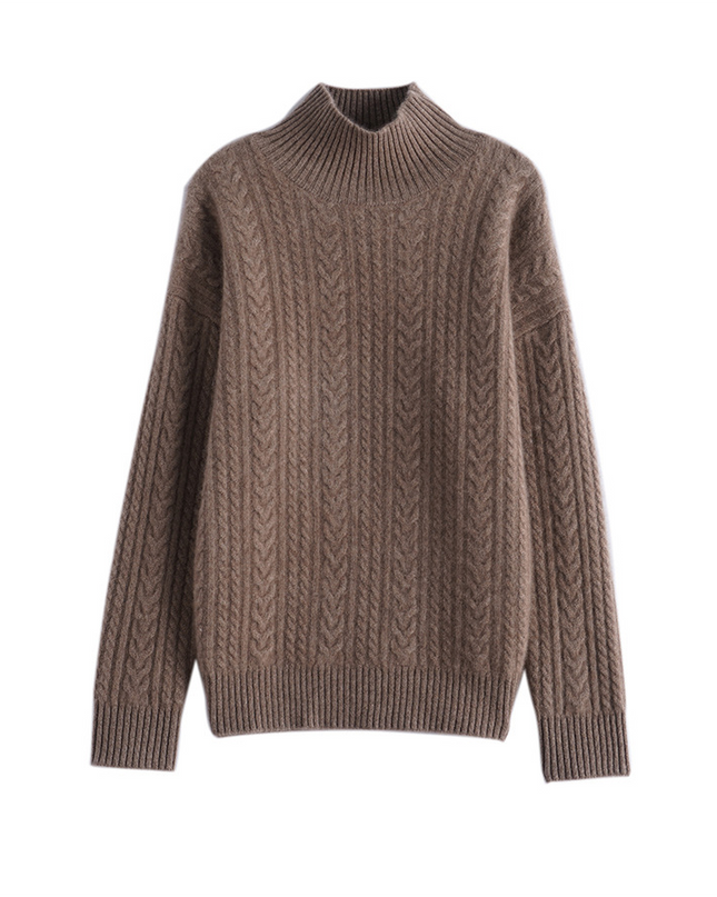 100% Luxury Women's Pure Cashmere Loose Knit Pullover Sweater ,Everything With Casual Temperament Cashmere Sweater