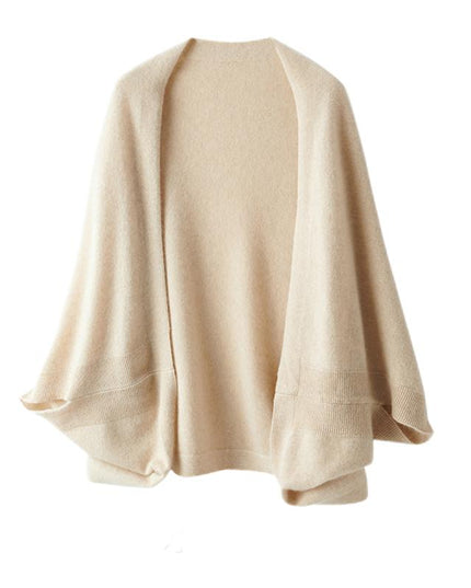 Autumn  &  Winter  Luxury 100% Pure Cashmere Cape , Warm Casual Versatile Fashion Style, solid color with no tassel cape