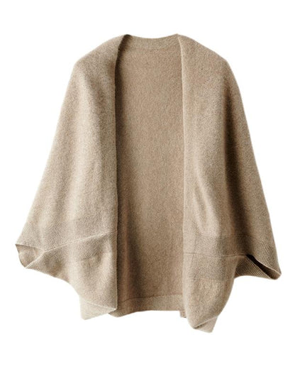 Autumn  &  Winter  Luxury 100% Pure Cashmere Cape , Warm Casual Versatile Fashion Style, solid color with no tassel cape