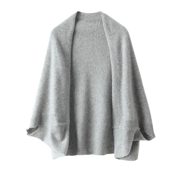 Autumn  &  Winter  Luxury 100% Pure Cashmere Cape , Warm Casual Versatile Fashion Style, solid color with no tassel cape