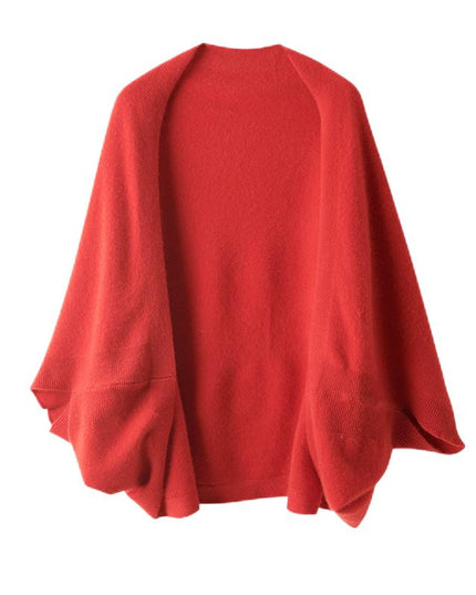 Autumn  &  Winter  Luxury 100% Pure Cashmere Cape , Warm Casual Versatile Fashion Style, solid color with no tassel cape