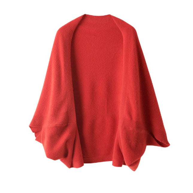 Autumn  &  Winter  Luxury 100% Pure Cashmere Cape , Warm Casual Versatile Fashion Style, solid color with no tassel cape